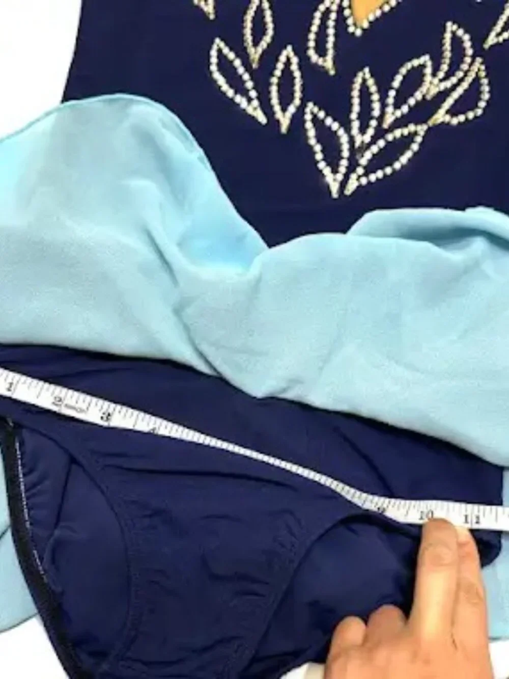 NWT Navy Crystal Skating Dress Girls 8-10